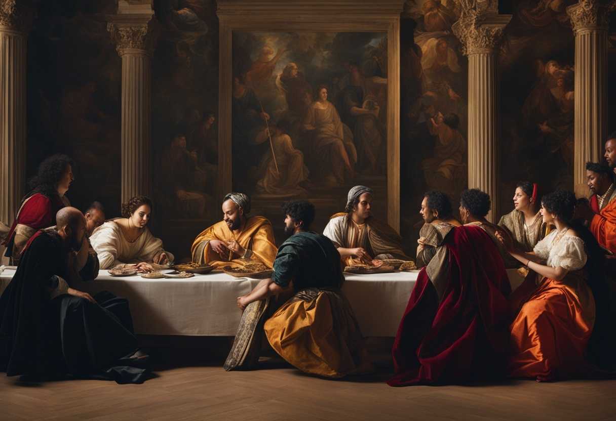 A-diverse-group-of-individuals-engaged-in-lively-conversation-captured-in-a-candid-documentary-styl_qdea
