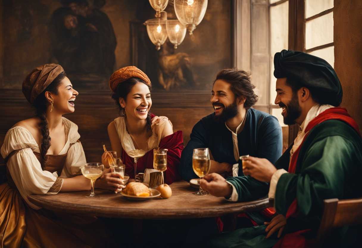 A-diverse-group-of-friends-laughing-and-talking-animatedly-in-a-cozy-cafe_jcig