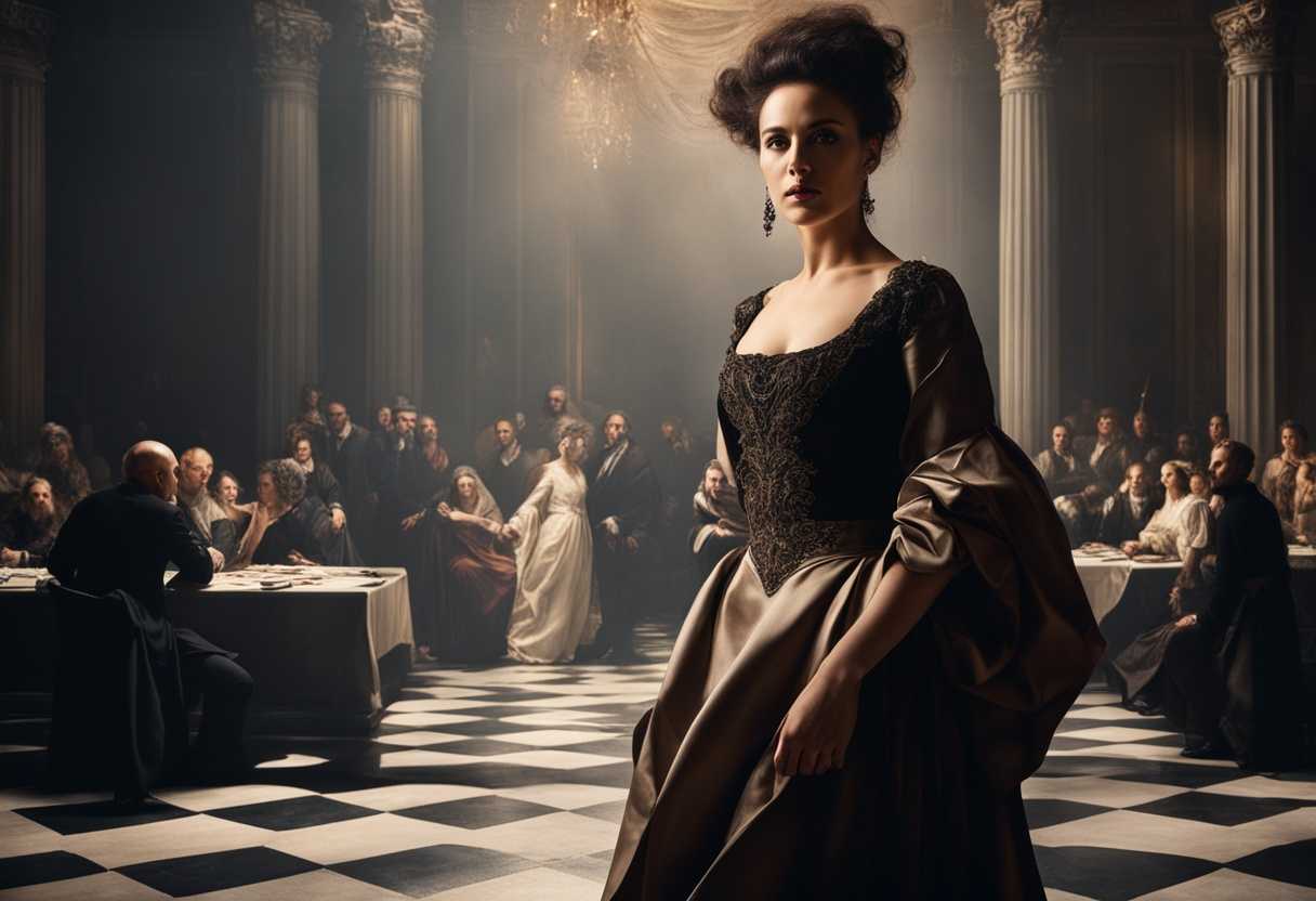 Elegant-woman-stands-confidently-amidst-aggressive-men-contrasting-grace-and-power-in-dramatic-ligh_fikc