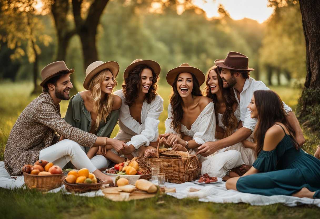 Friends-in-bohemian-chic-outfits-picnic-in-the-park-laughing-eating-and-enjoying-each-other's-com_ejft