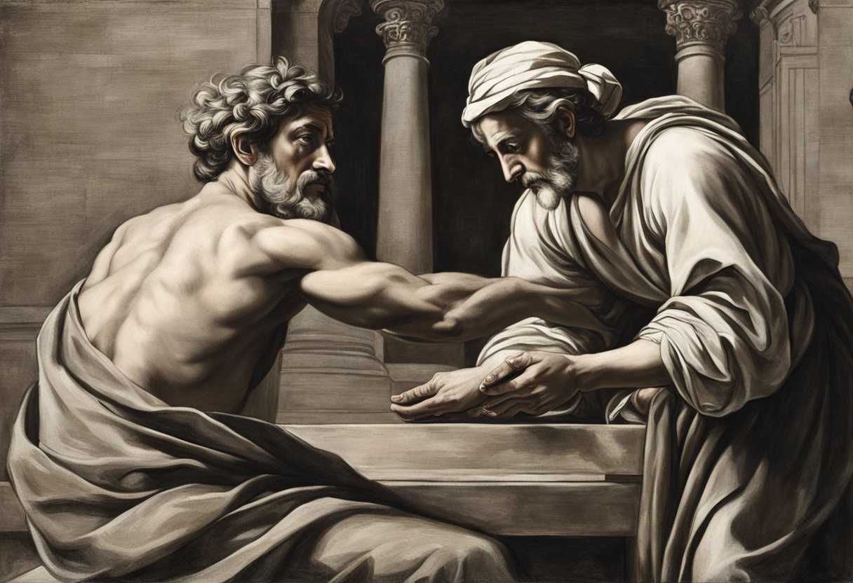 A-poor-man-receives-a-helping-hand-from-a-generous-person-showcasing-social-inequality-and-compassi_dhqn