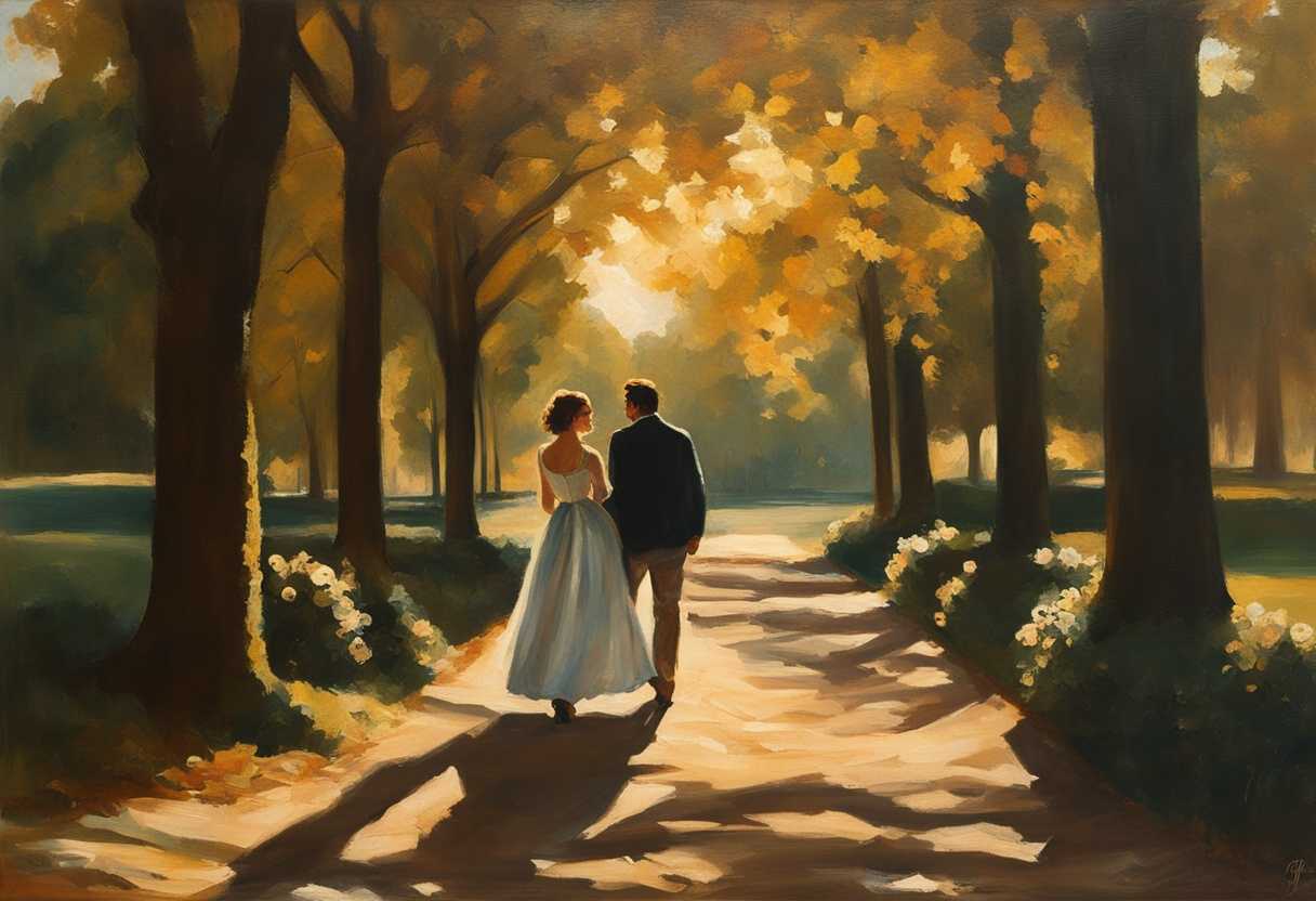 A-couple-strolling-in-a-sunlit-park-sharing-laughter-and-a-genuine-connection_atvs