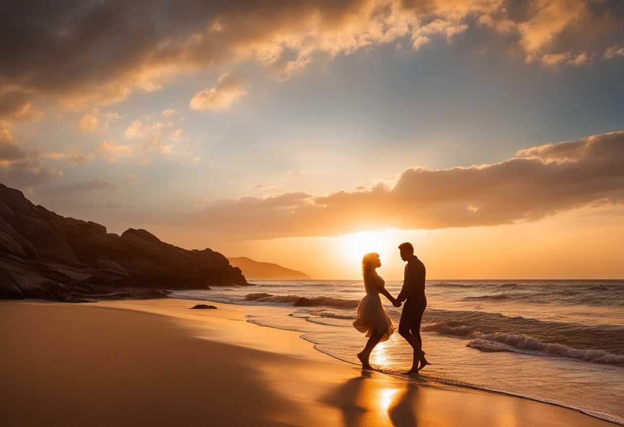 Romantic-couple-on-beach-at-sunset-sharing-intimate-moment-surrounded-by-golden-light_tvyi