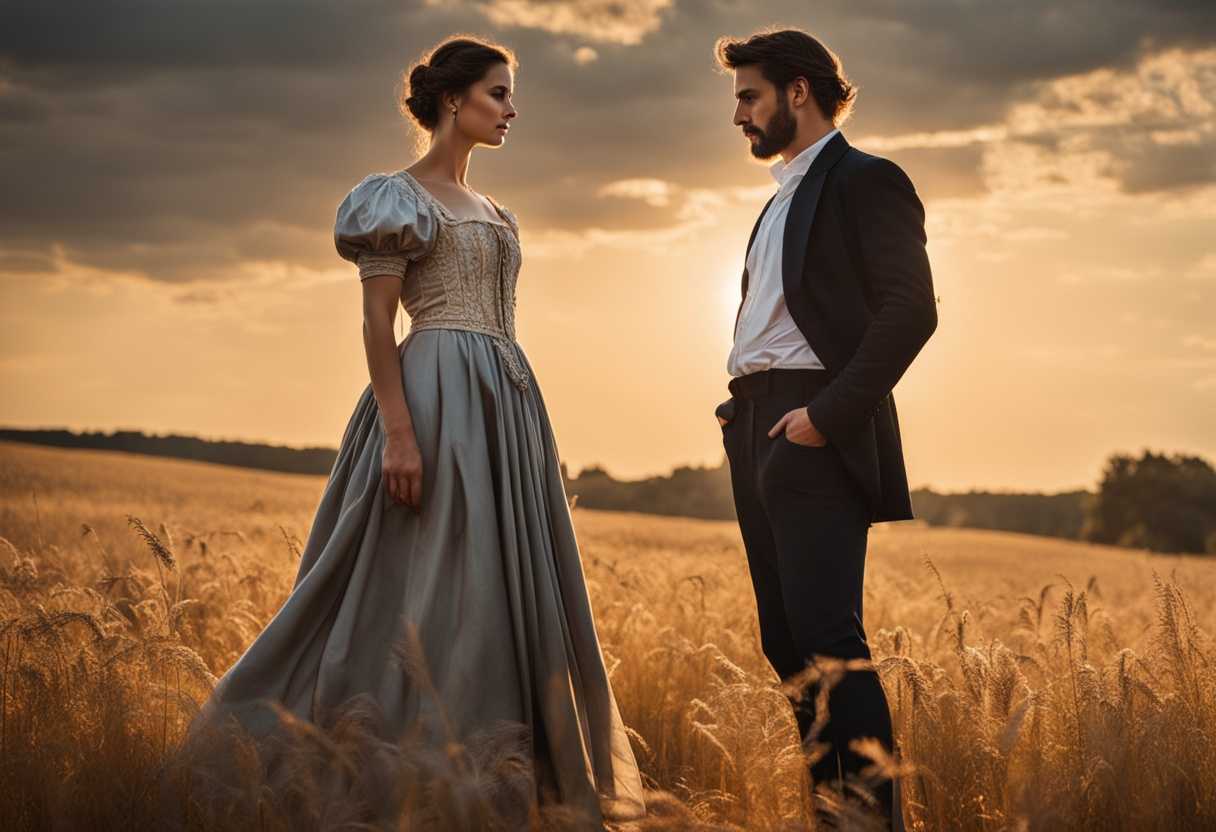 Confident-man-and-humble-woman-stand-in-sunlit-field-embodying-pride-and-humility_wzqx