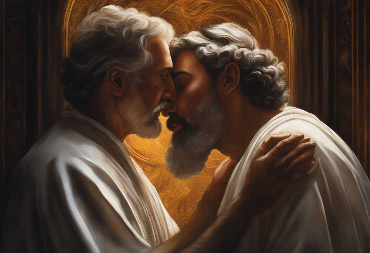 A-father-and-son-share-a-tender-moment-in-the-glow-of-wisdom-and-love_hjli