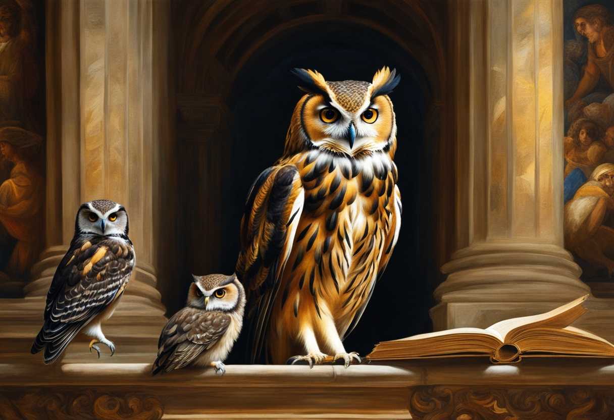 Vibrant-scene-Wise-owl-guides-curious-child-in-search-of-knowledge-and-protection_tkbp