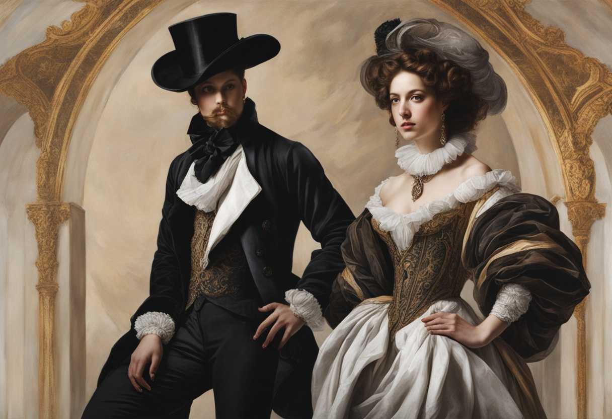 Contrasting-figures-wealthy-individual-in-opulent-attire-exuding-confidence-impoverished-person-in_gdop