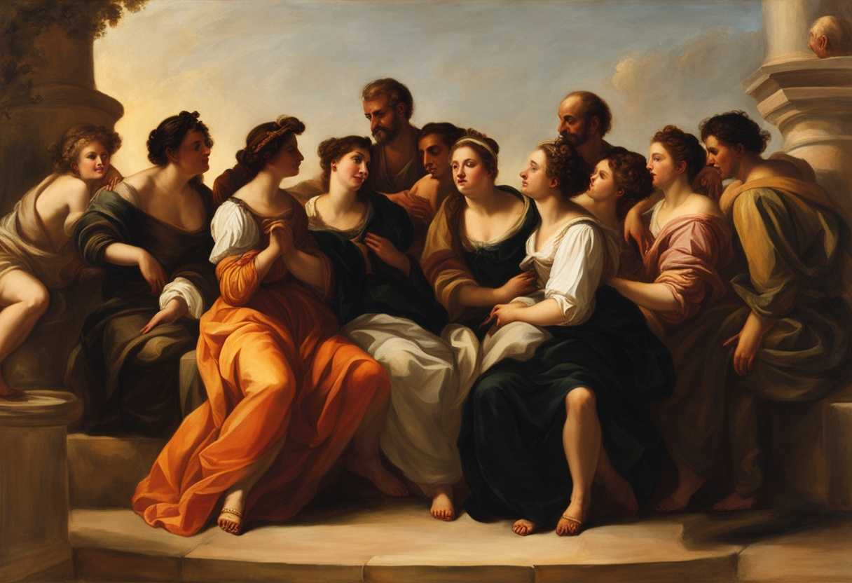 People-in-a-circle-basking-in-warm-sunset-glow-sharing-unique-expressions-and-genuine-camaraderie_bycq
