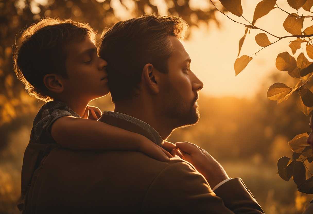 Father-and-son-share-a-tender-moment-in-the-golden-sunlight-filled-with-admiration-and-trust_ydxb