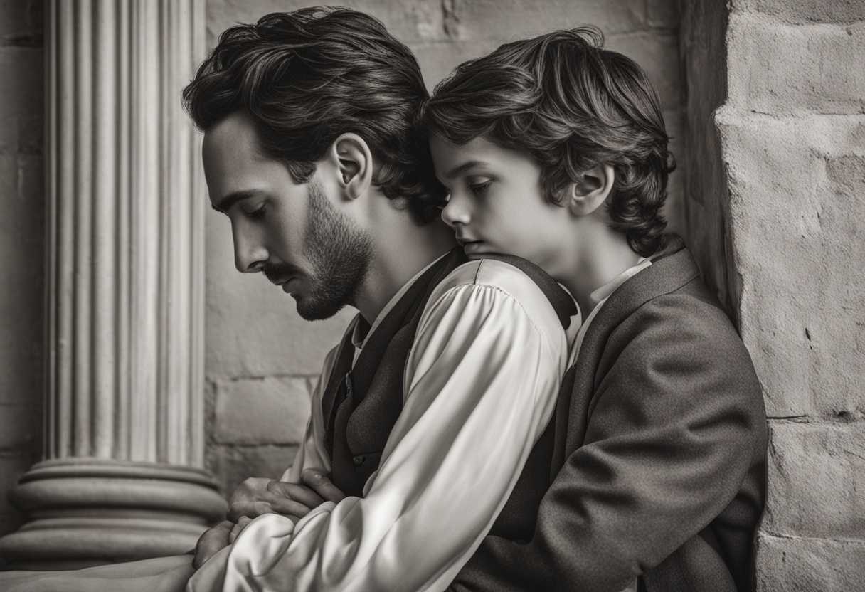 A-father-and-son-share-a-moment-of-silent-contemplation-embodying-respect-wisdom-and-guidance_mfpm