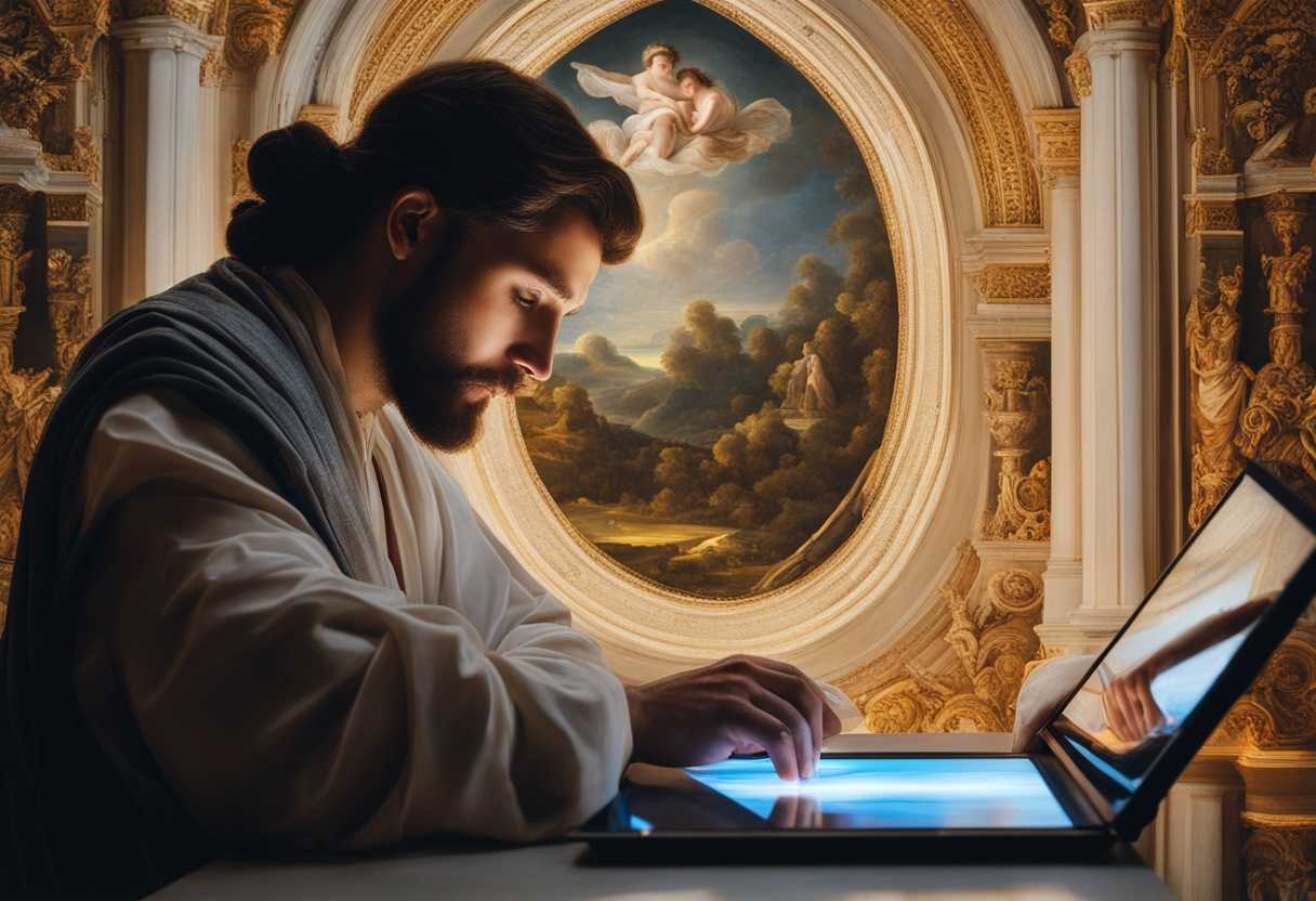 A-person-gazes-thoughtfully-at-a-glowing-tablet-embodying-harmony-between-technology-and-introspect_gjtl