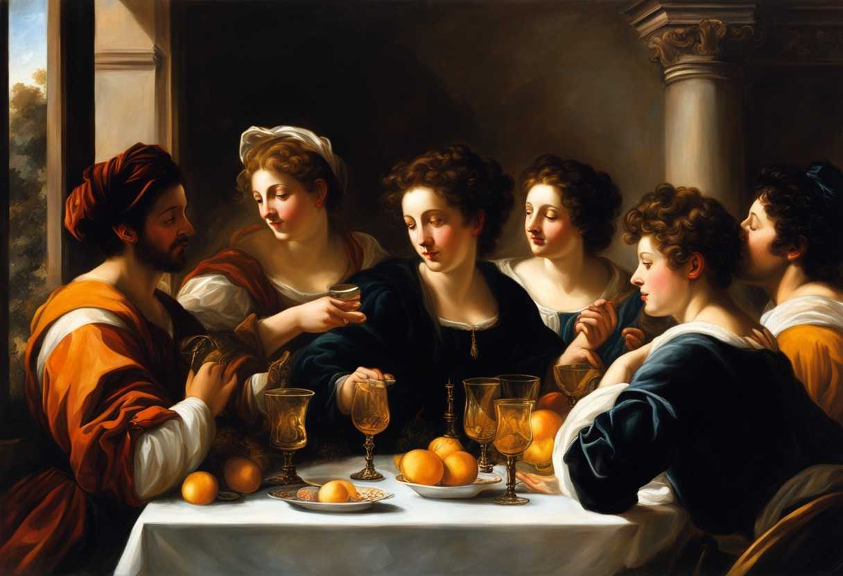 Friends-gathered-around-a-table-chatting-animatedly-bathed-in-soft-light-creating-a-cozy-ambiance_cnqb