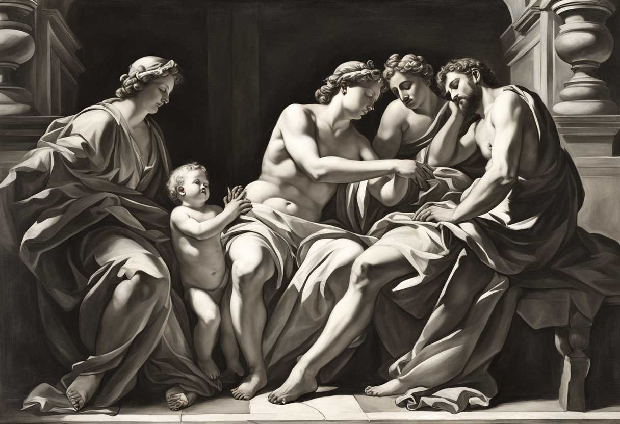 Sons-gathered-around-bathed-in-light-absorbing-wisdom-from-a-revered-figure_hlkf