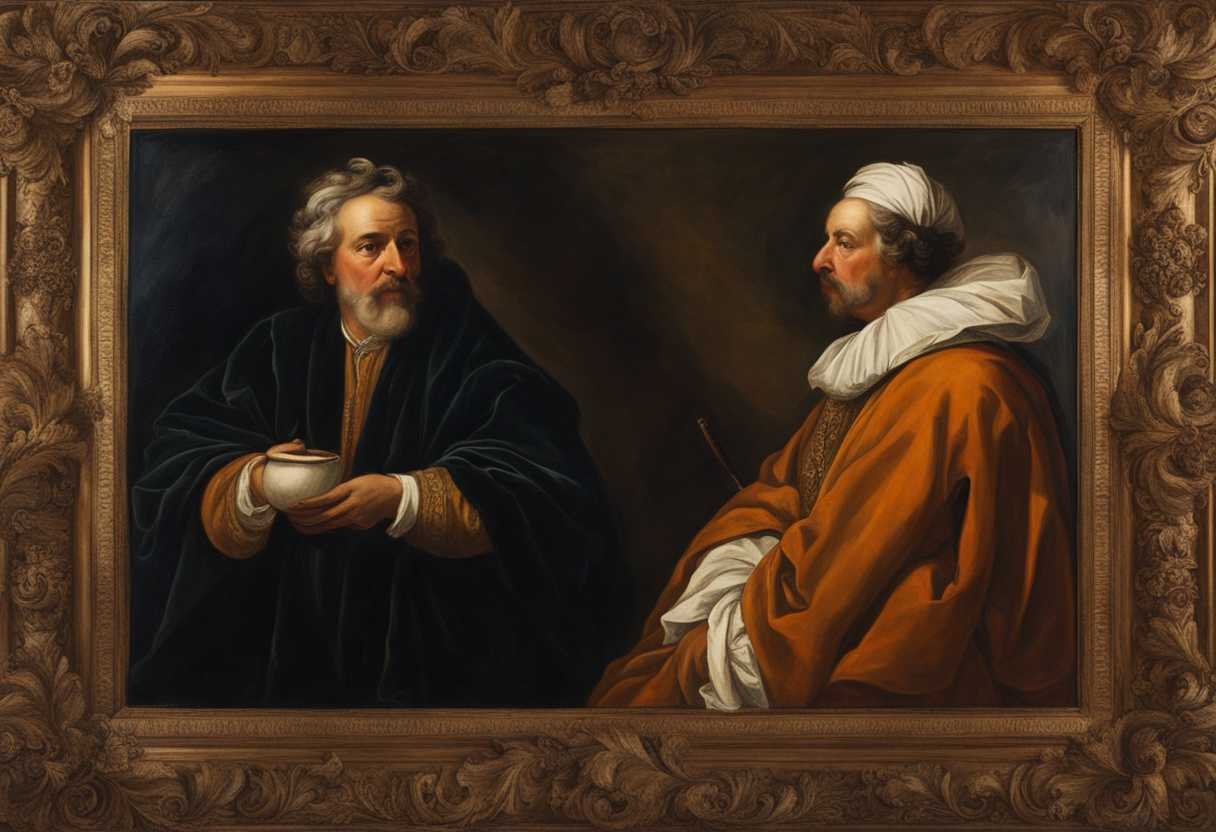 A-wise-sage-in-regal-attire-calmly-faces-a-sneering-skeptic-in-ragged-clothing_tdji