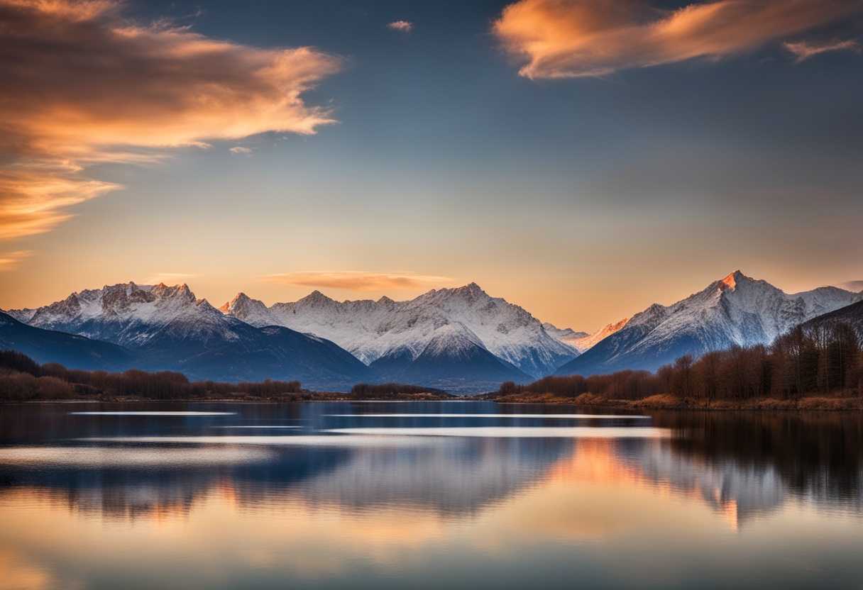 A-tranquil-scene-of-snow-capped-mountains-reflected-in-a-serene-lake-at-sunset_pfbz