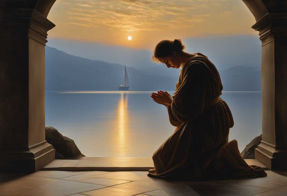 A-figure-kneels-in-prayer-at-dawn-seeking-solace-and-guidance-in-a-serene-moment_slrp
