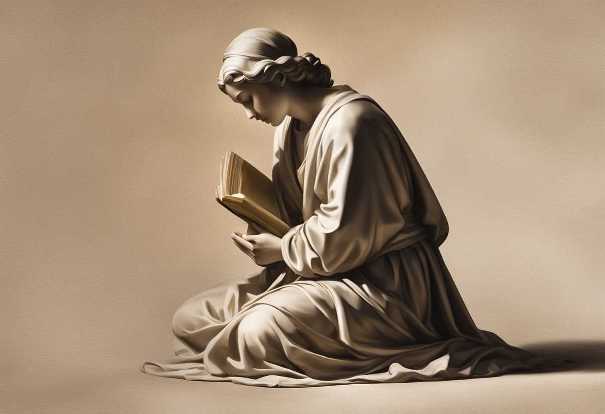 Serene-figure-in-prayer-bathed-in-soft-light-connecting-intimately-with-open-Bible_lqvy
