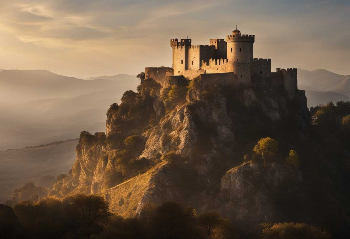 Ancient-stone-fortress-stands-tall-casting-shadows-in-the-fading-light-embodying-resilience-and-ti_nqps
