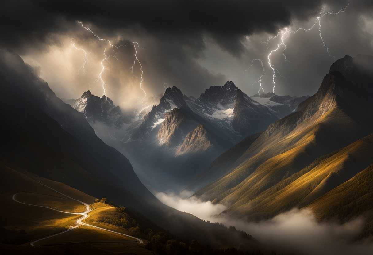 Dramatic-storm-over-smoking-mountains-lightning-illuminating-peaks-showcasing-raw-beauty-and-resil_ibqo
