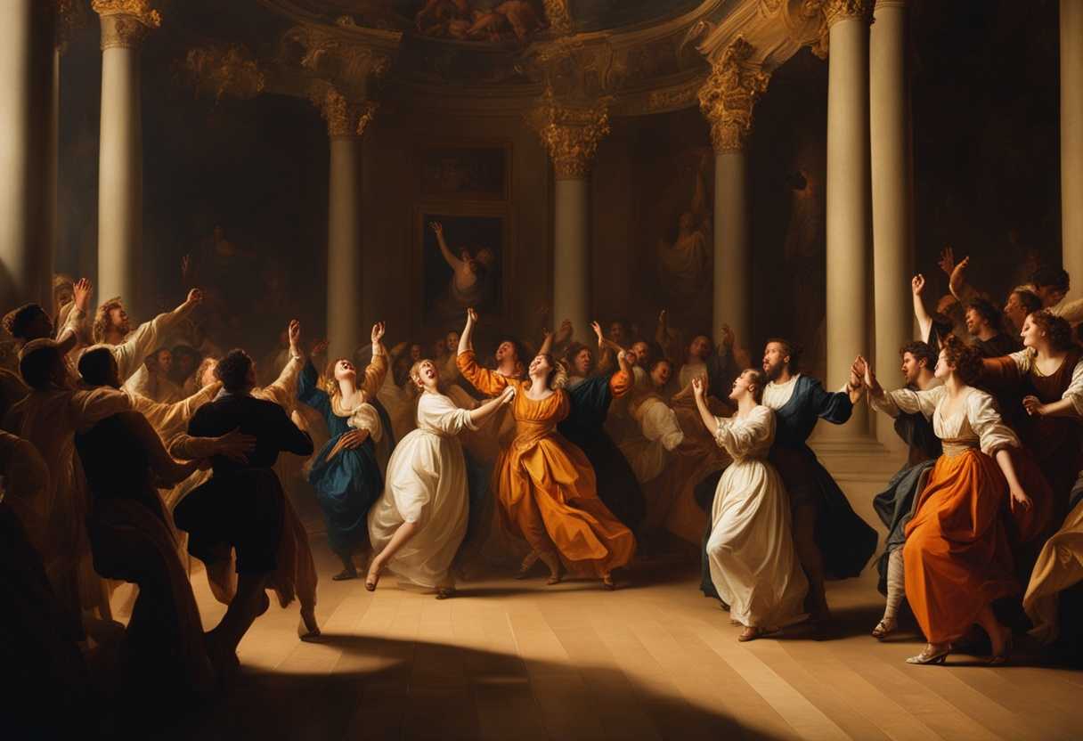 Vibrant-scene-of-diverse-group-joyfully-dancing-and-singing-in-worship-under-golden-light_uiaz