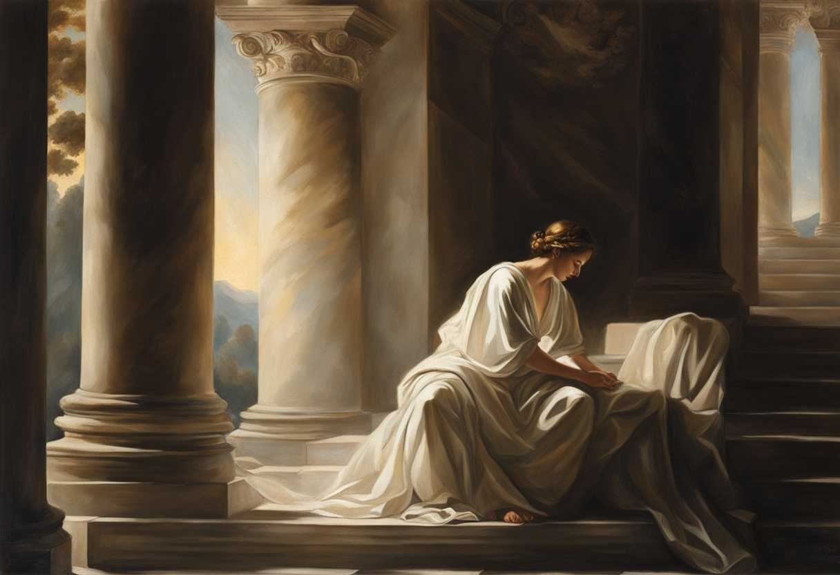 A-person-in-a-serene-setting-seeking-divine-protection-and-solace-in-a-ray-of-light_umbv