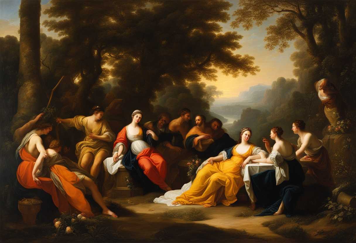 A-serene-gathering-in-nature-bathed-in-golden-light-exuding-warmth-and-harmony_fvkc