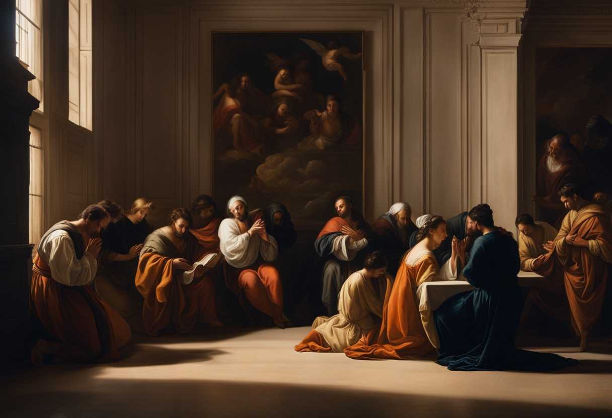 A-diverse-group-of-individuals-praying-together-in-a-softly-lit-room-with-deep-reverence_nptk