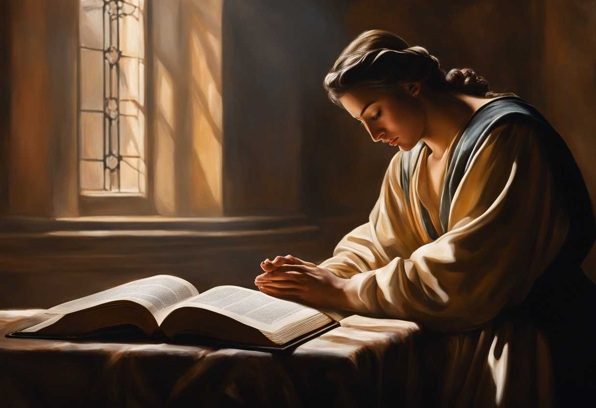 A-person-in-prayer-with-open-Bible-eyes-closed-hands-clasped-bathed-in-warm-light_zmrt
