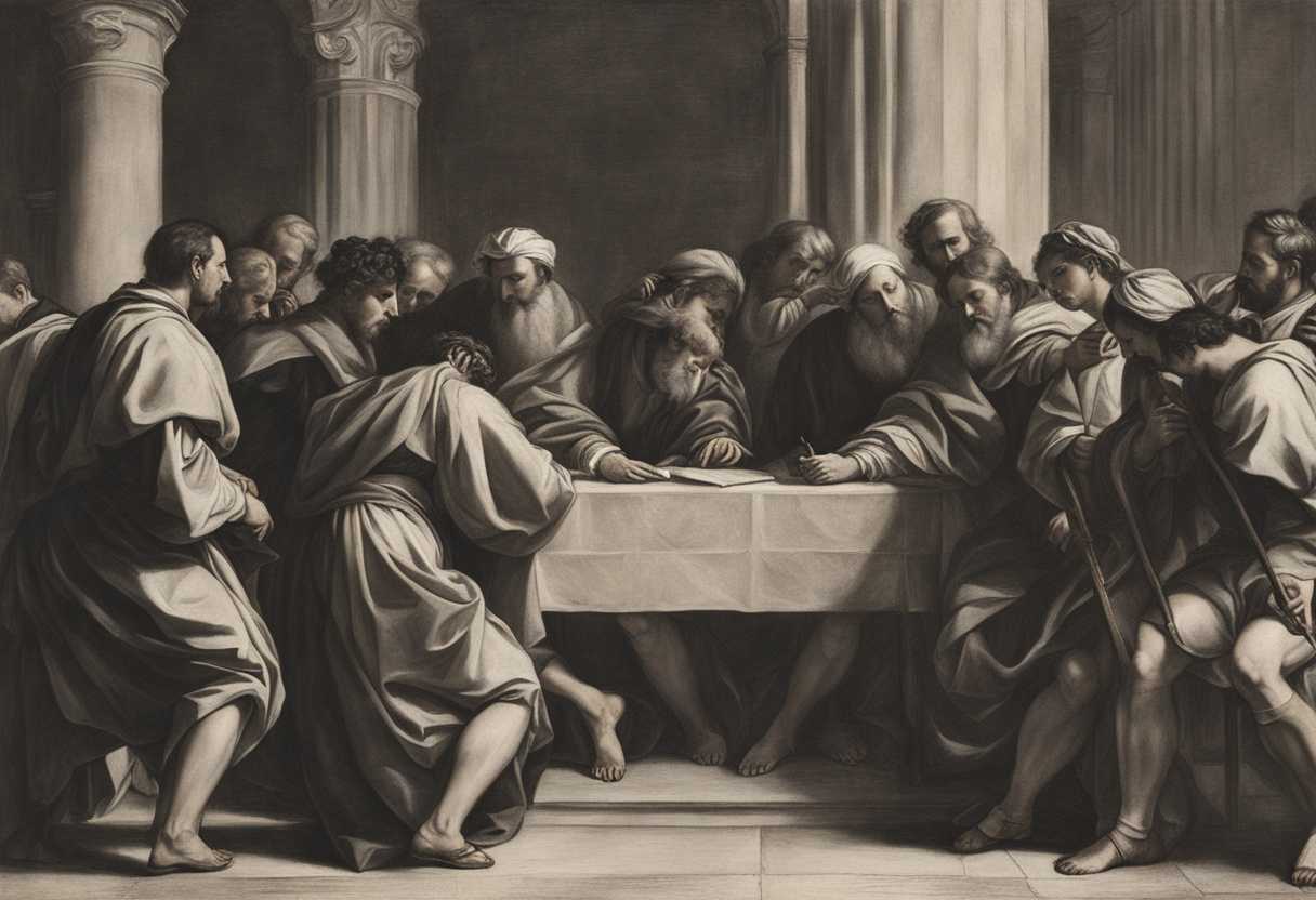 A-group-of-individuals-praying-together-for-protection-and-justice-with-solemnity-and-faith_vdeq