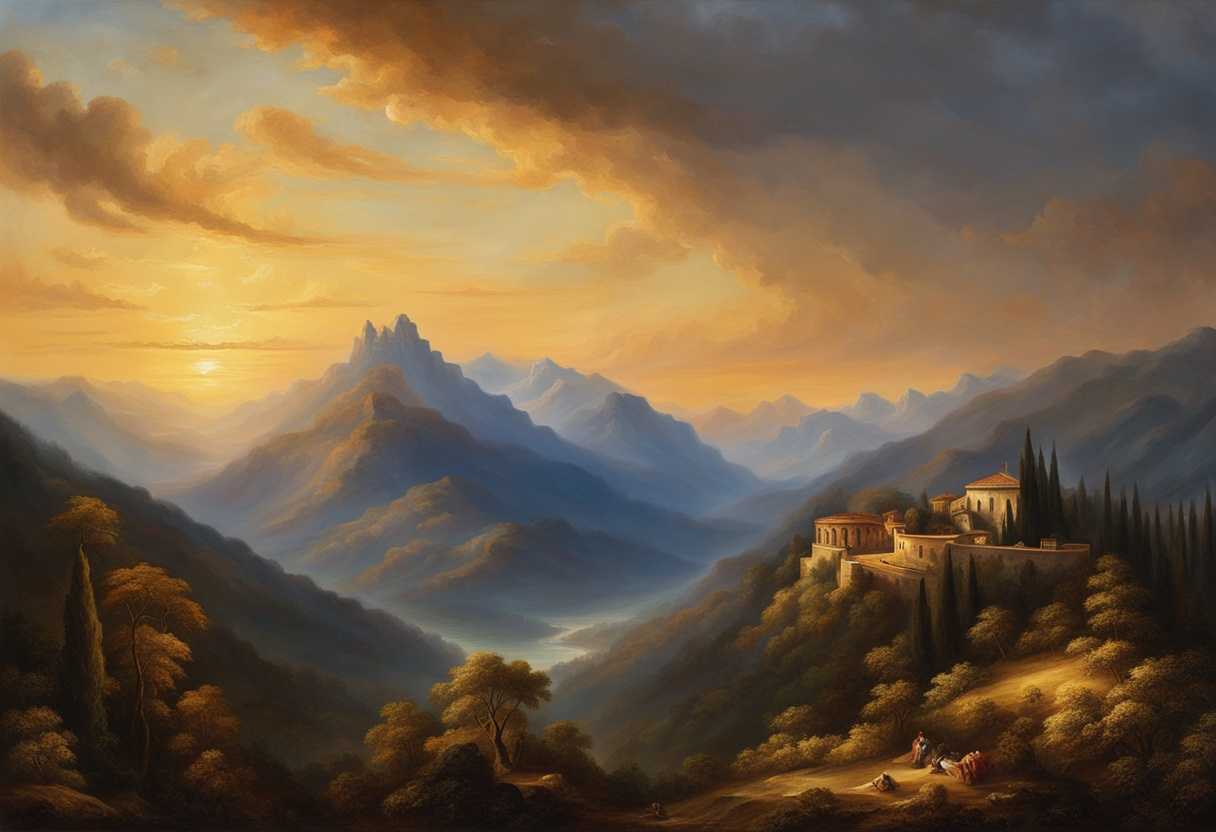A-serene-sunset-over-a-majestic-mountain-range-painting-the-sky-in-golden-hues_bmnr