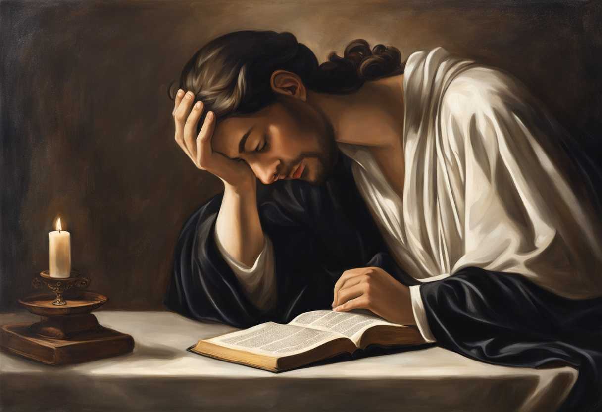 A-person-in-deep-prayer-with-open-Bible-eyes-closed-hands-clasped-peaceful-ambiance_clvh