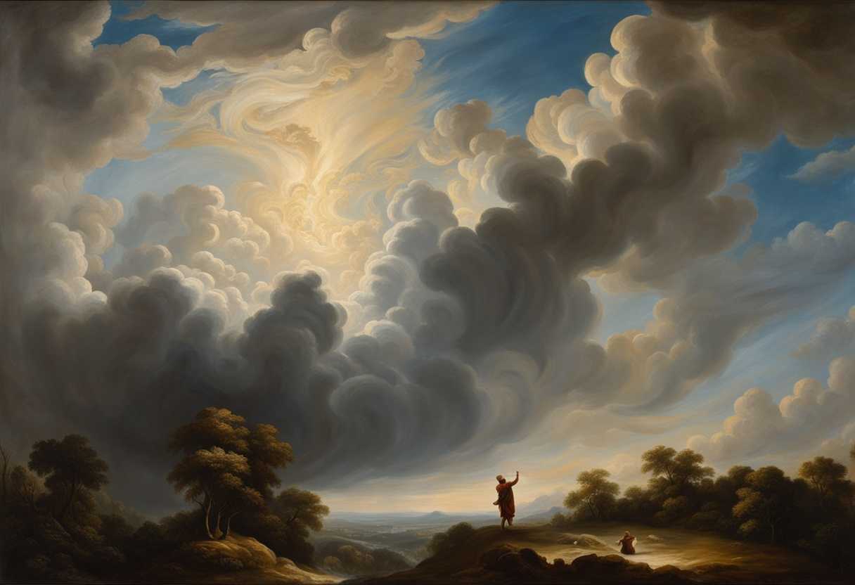 A-figure-stands-beneath-swirling-clouds-reaching-towards-the-sky-in-awe-and-wonder_bslb