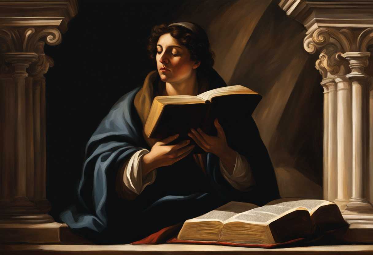 A-psalmist-prays-under-tranquil-shadows-an-open-Bible-symbolizing-hope-and-divine-protection_ddhw