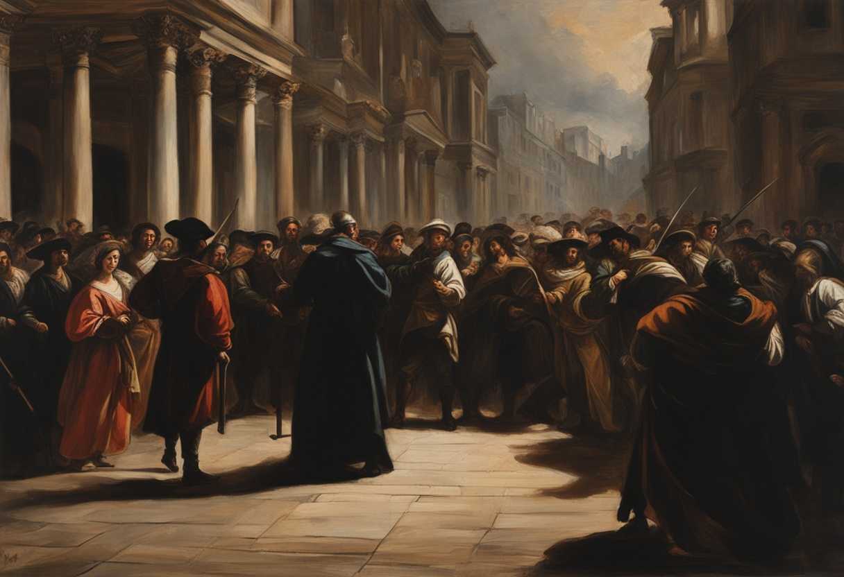 A-lone-figure-confronts-a-threatening-crowd-illuminated-dramatically-tension-palpable_zvxp