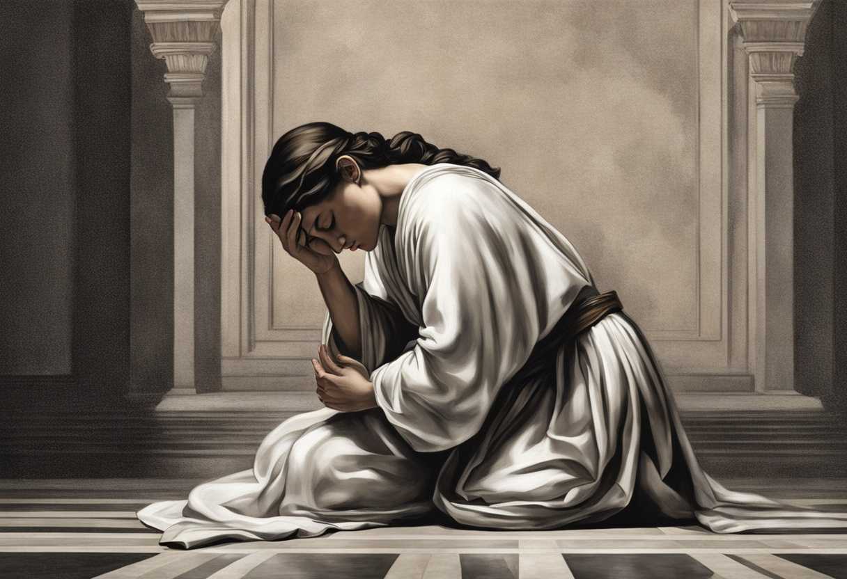 A-person-kneeling-in-prayer-tears-streaming-hands-clasped-eyes-closed-seeking-divine-interventio_ekkj