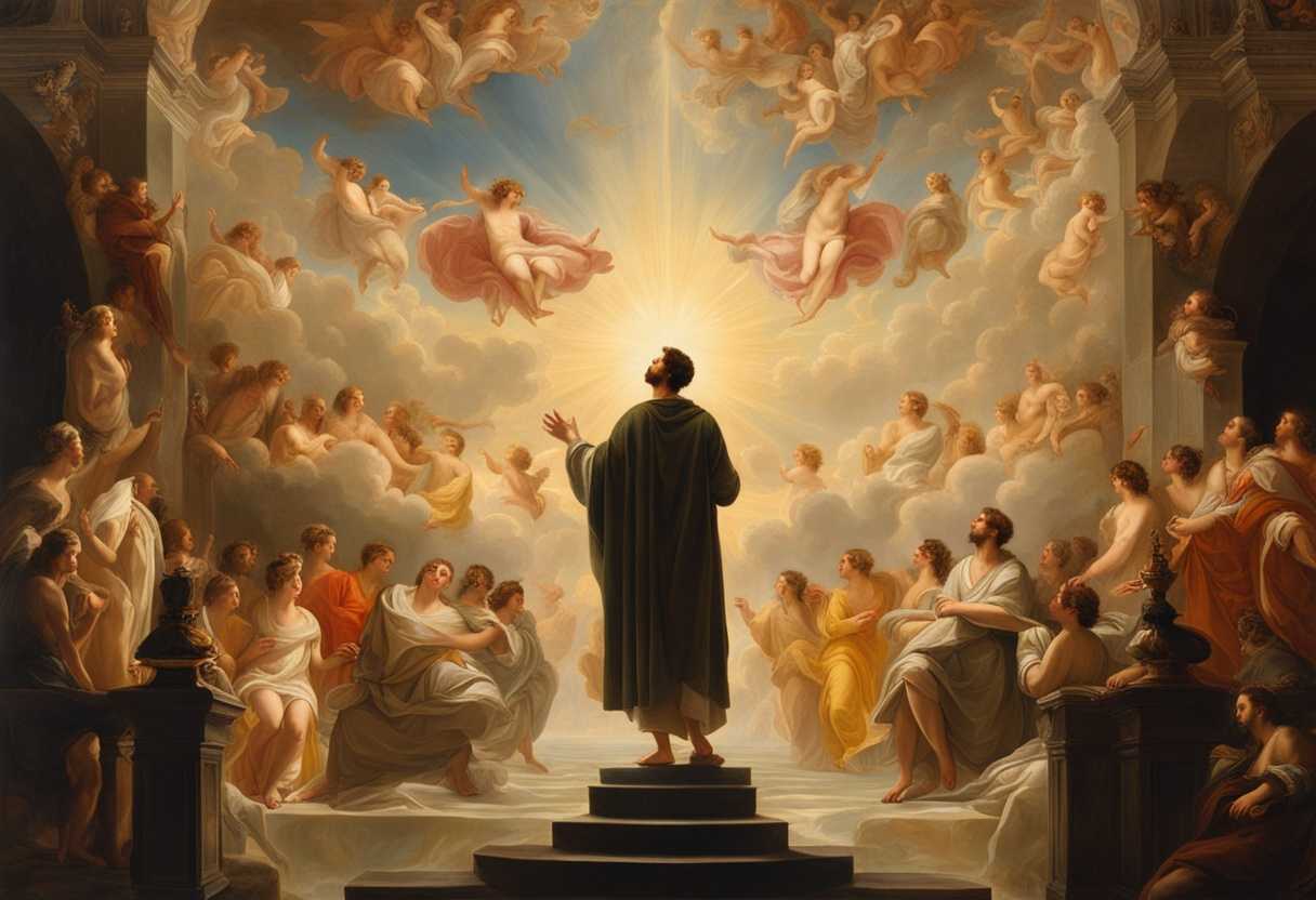 Man-stands-in-awe-among-heavenly-beings-bathed-in-soft-glow-surrounded-by-divine-majesty_enes