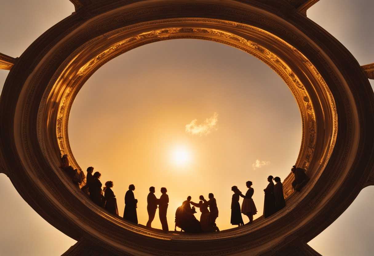 People-in-a-circle-at-sunset-serene-and-connected-embodying-wisdom-and-unity_eqzl