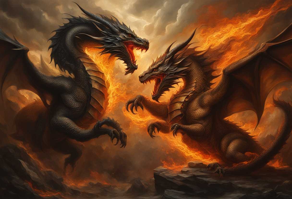 Two-mythical-dragons-locked-in-a-fiery-battle-exuding-power-and-tension-in-a-captivating-scene_xfei