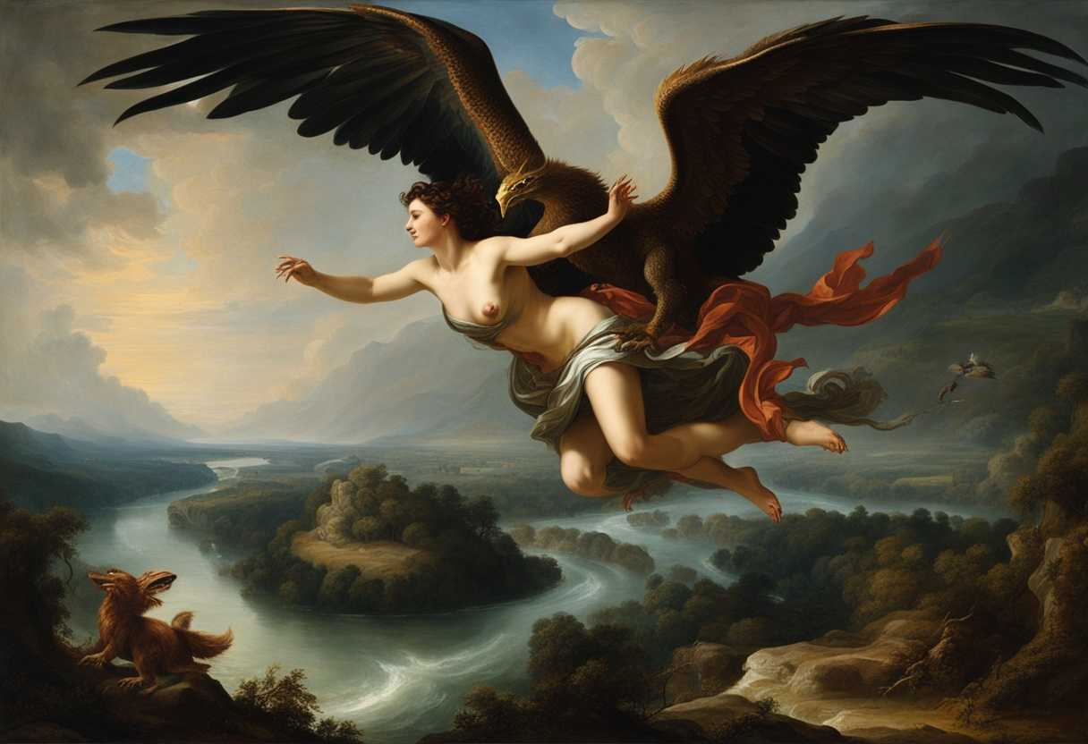 A-woman-with-eagle-wings-flees-a-dragon-as-the-earth-swallows-a-river_bfqp