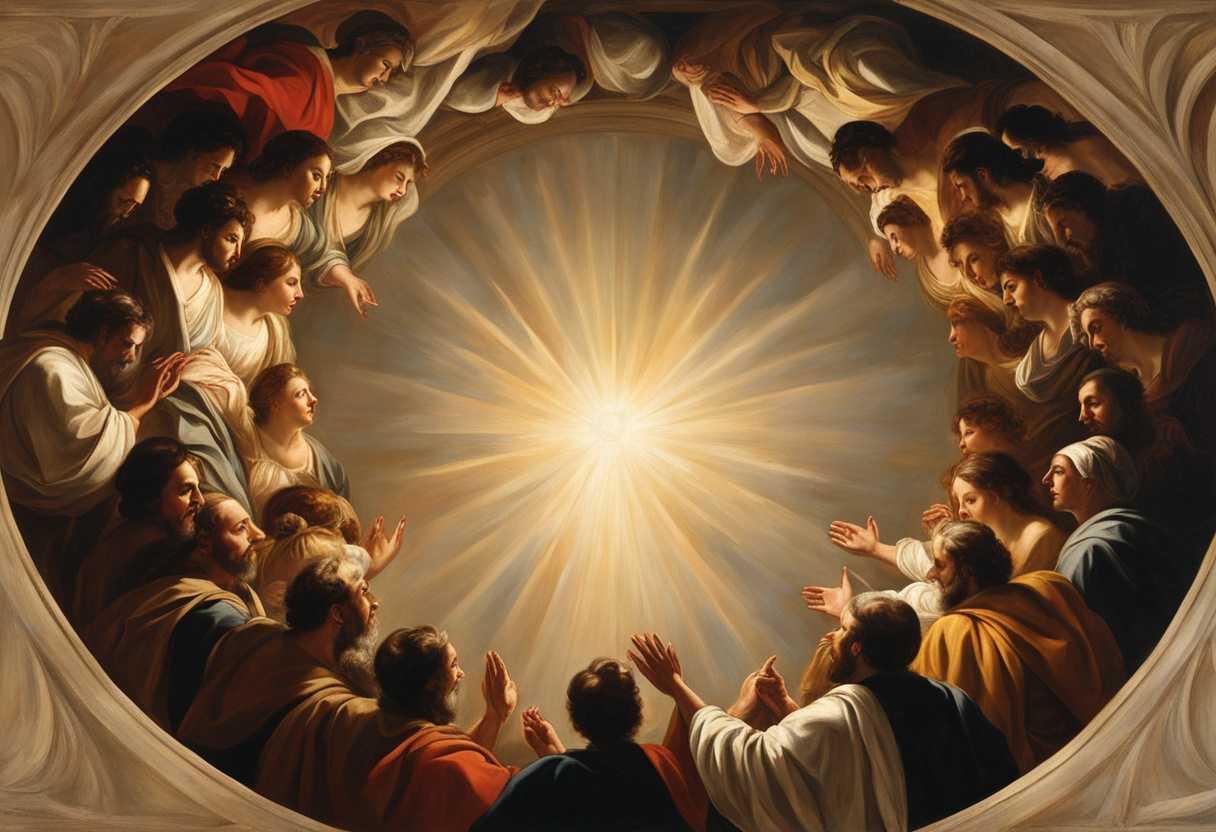People-in-a-circle-faces-awestruck-hands-raised-in-surrender-surrounded-by-divine-light_ljse