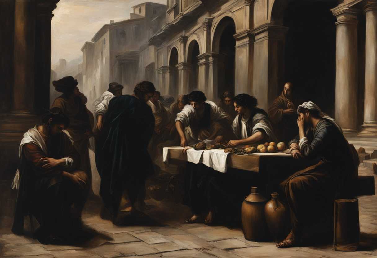 Merchants-mourn-in-a-shadowy-marketplace-empty-wallets-and-tattered-banners-reflecting-despair_xkuu
