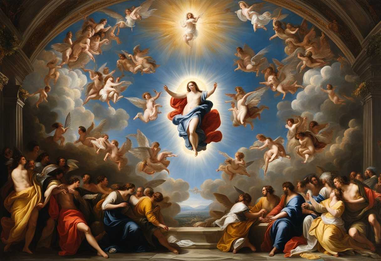 Heavenly-beings-gather-in-awe-before-God's-majestic-throne-radiating-divine-power-and-blessing_xouf