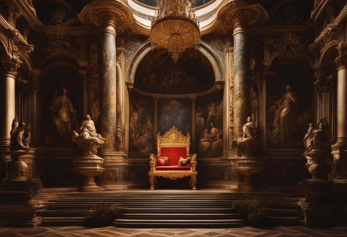 Majestic-throne-with-elders-and-creatures-in-reverent-worship-divine-glow-and-dramatic-shadows_fofs