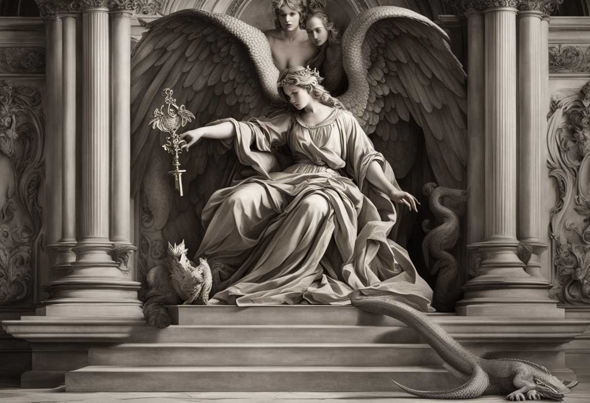 A-solemn-angel-with-a-key-confronts-a-dragon-and-thrones-in-a-final-judgment-scene_yicb