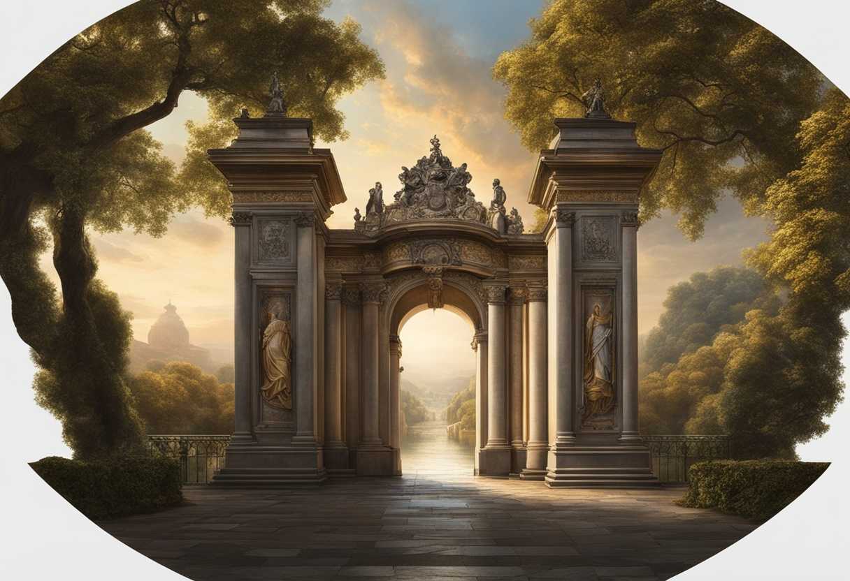 A-scene-of-a-majestic-city-gate-with-a-lush-tree-of-life-a-solemn-angel-and-ethereal-reverent-sym_vxxm