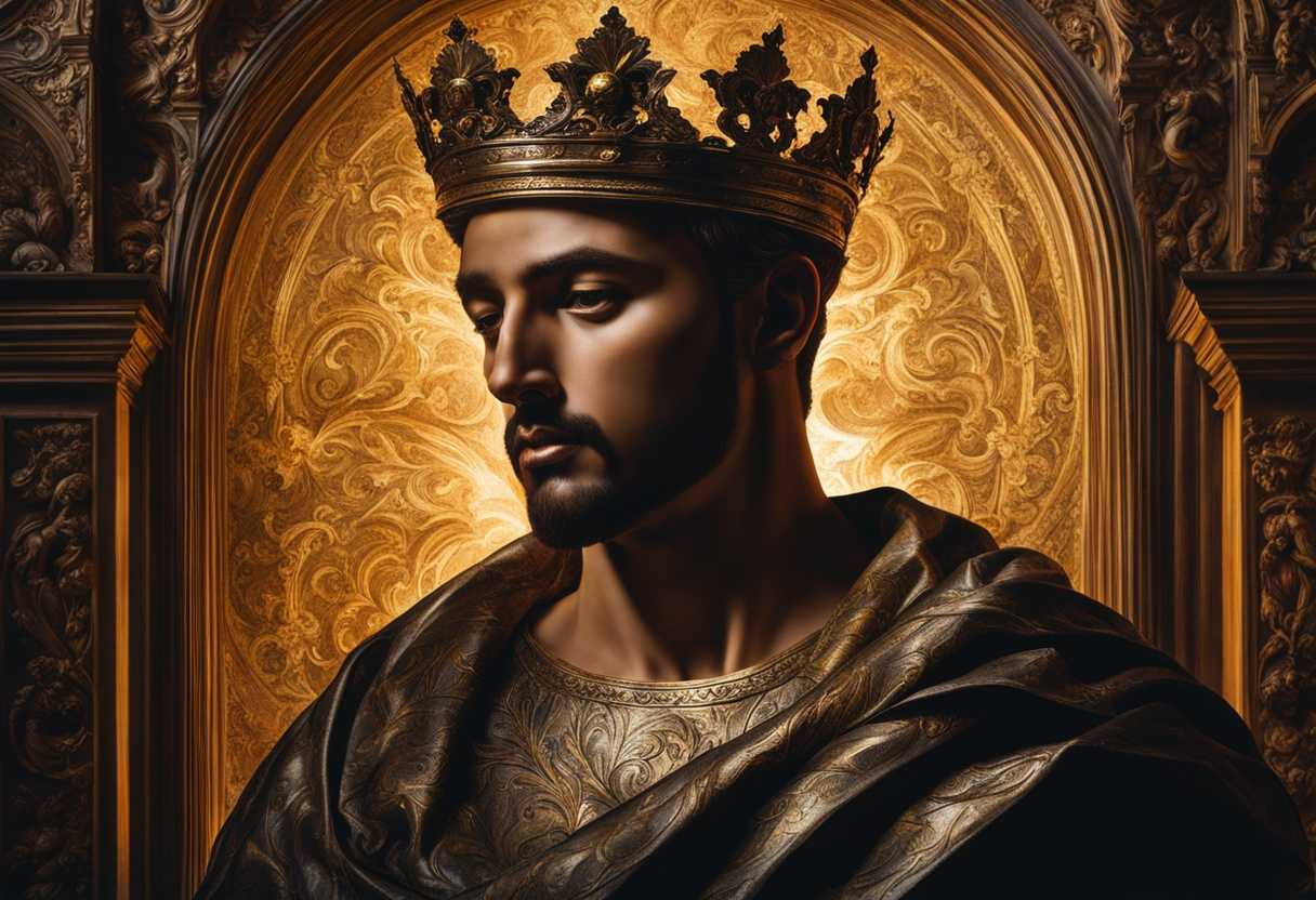 A-figure-holds-a-crown-with-determination-illuminated-by-dramatic-lighting-showcasing-intricate-de_mpkz