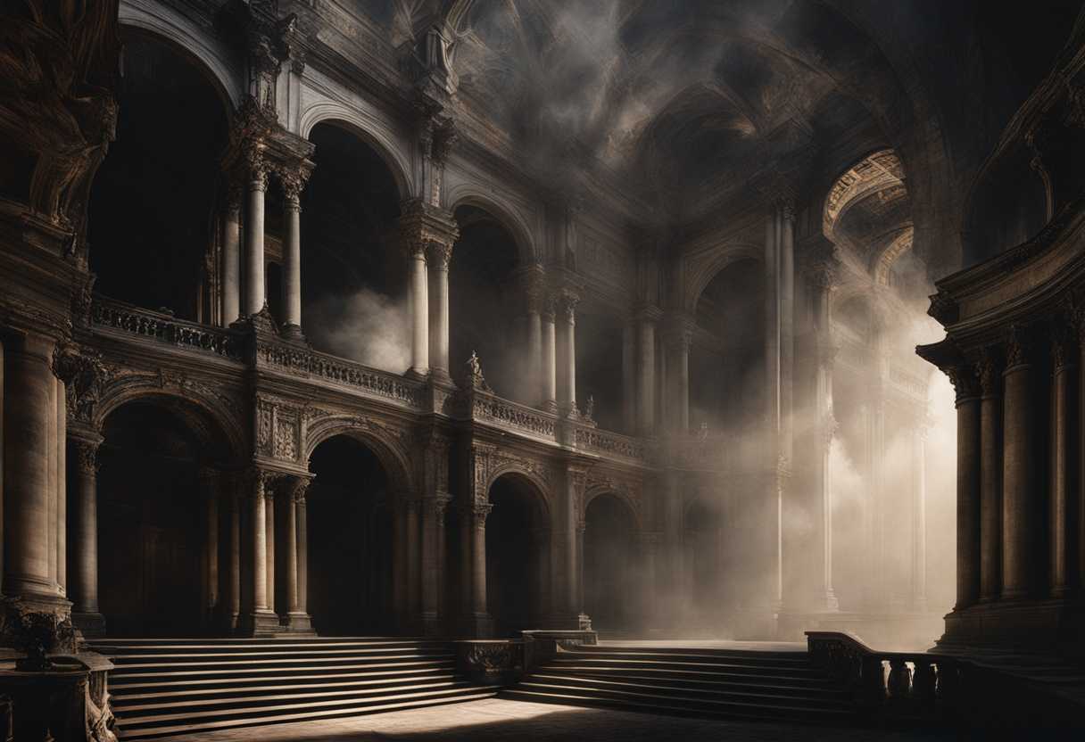 In-a-dark-abyss-a-towering-structure-emits-intricate-smoke-patterns-casting-an-eerie-glow_ybhs