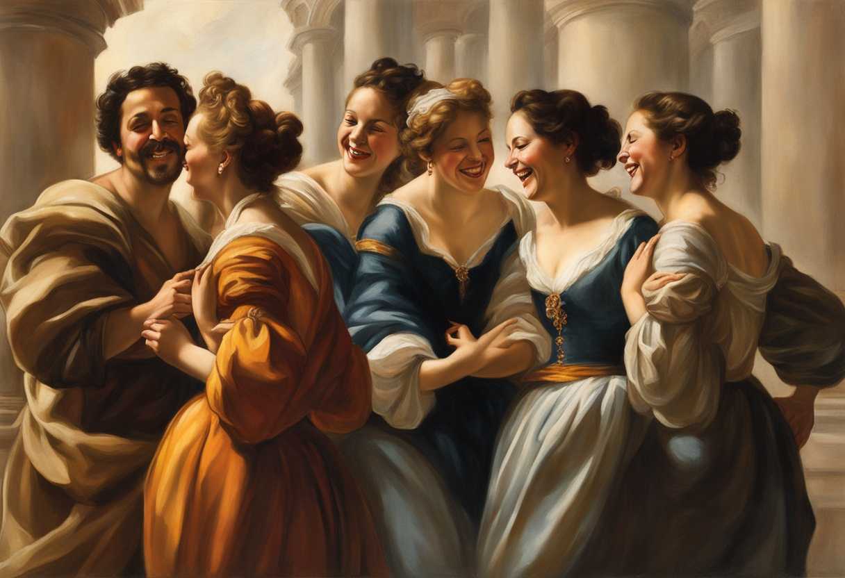 A-close-knit-group-sharing-laughter-and-conversation-in-soft-warm-lighting-radiating-genuine-joy-a_fxtt