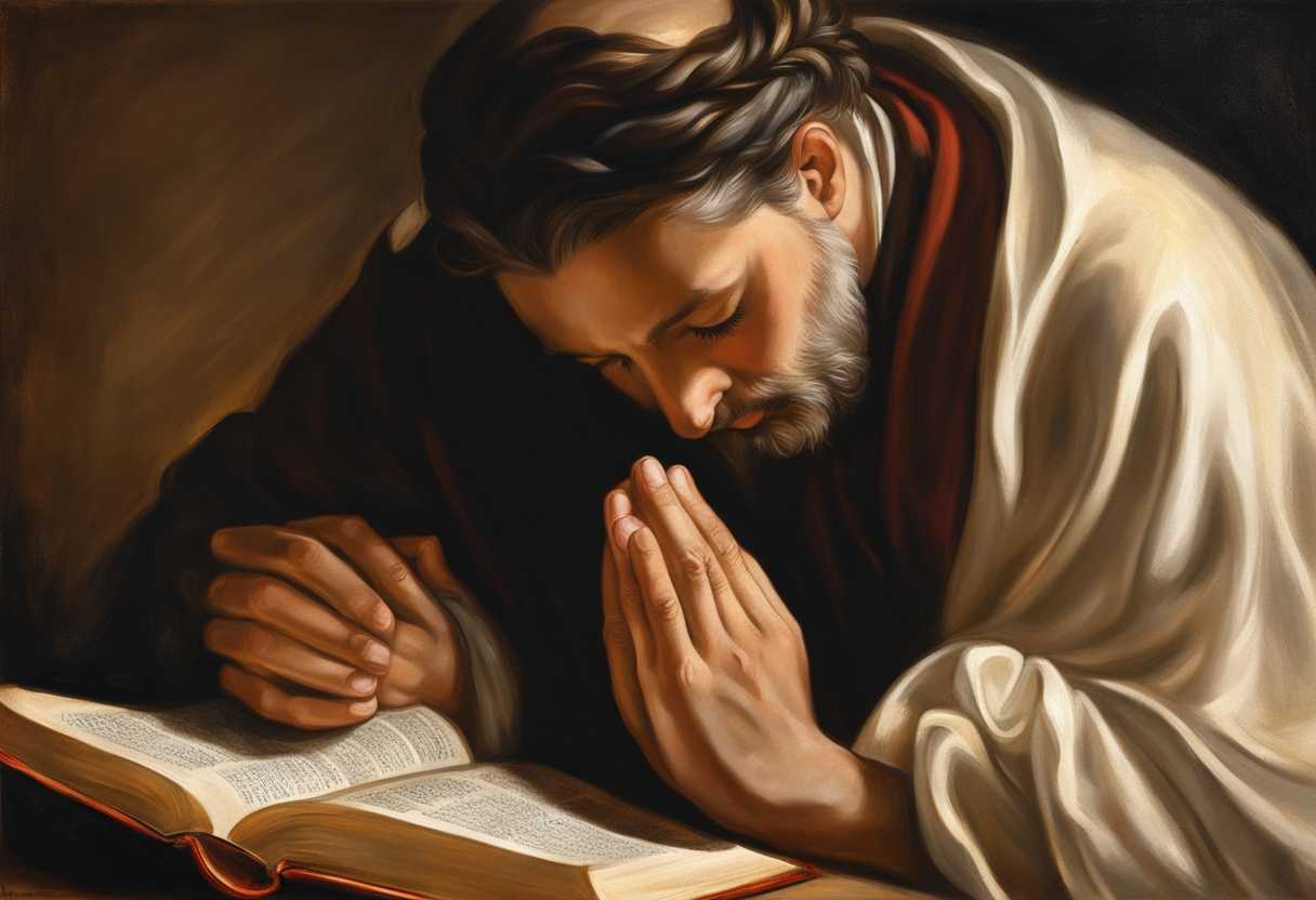 A-person-peacefully-praying-with-a-Bible-bathed-in-warm-light-embodying-devotion-and-serenity_lujc