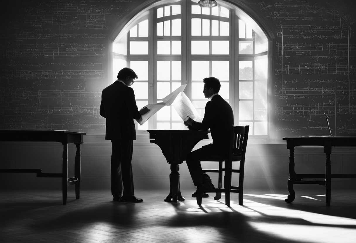 Classic-black-and-white-scene-teacher-and-student-engrossed-in-equations-with-dramatic-shadows_xpfx